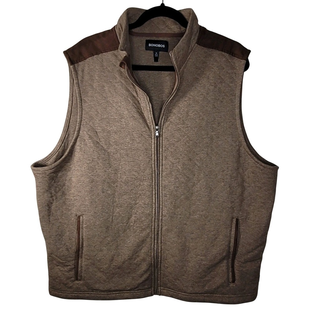 Bonobos Men's Modern Style Lightweight Vest Brown Size XL‎ Casual Preppy